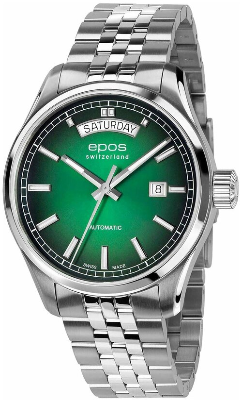 Наручные часы Epos Passion, серебряный, зеленый