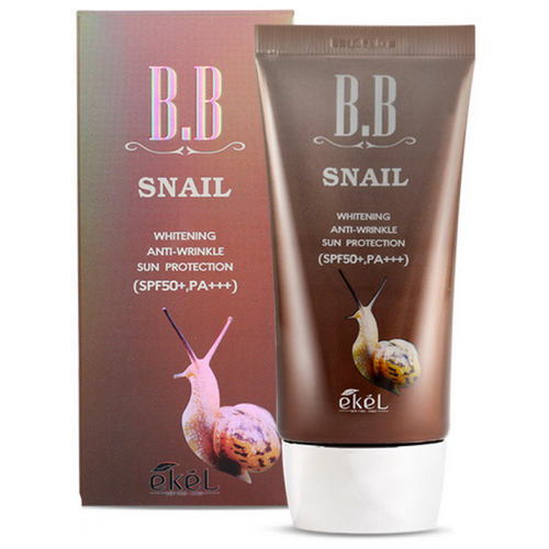 Ekel BB Snail Whitening Anti-Wrinkle Sun Protection BB крем антивозрастной с улиточным муцином 50 мл