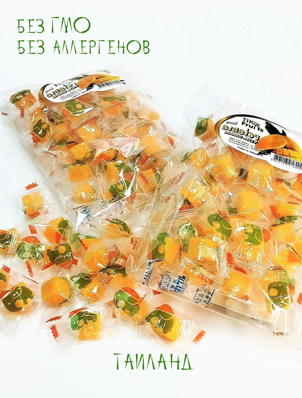 Желейные конфеты Tik Fruits со вкусом манго, 2 упаковки - фотография № 2