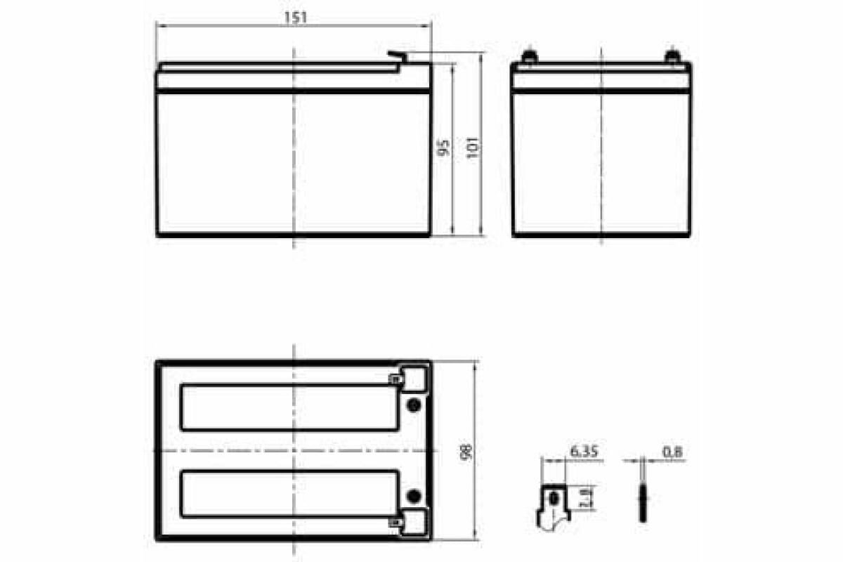 DELTA Battery DTM 1212 12В 12 А·ч - фото №10