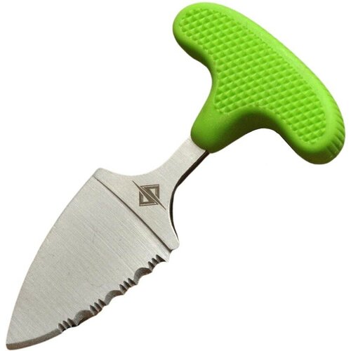 фото Тычковый фиксированный нож venomfang, брелок, artsteel, сталь 40х13, пластик, зеленый