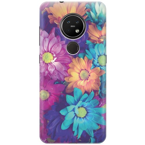 фото Gosso ультратонкий силиконовый чехол-накладка для nokia 6.2 / 7.2 с принтом "много цветов"