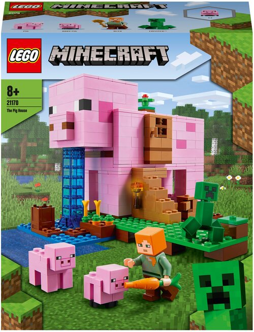 Конструктор LEGO Minecraft 21170 Дом-свинья, 490 дет.