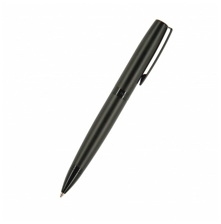 Ручка "SORRENTO" шариковая В тубусе круглой формы 1,0 ММ, синяя (корпус черный, футляр черный)