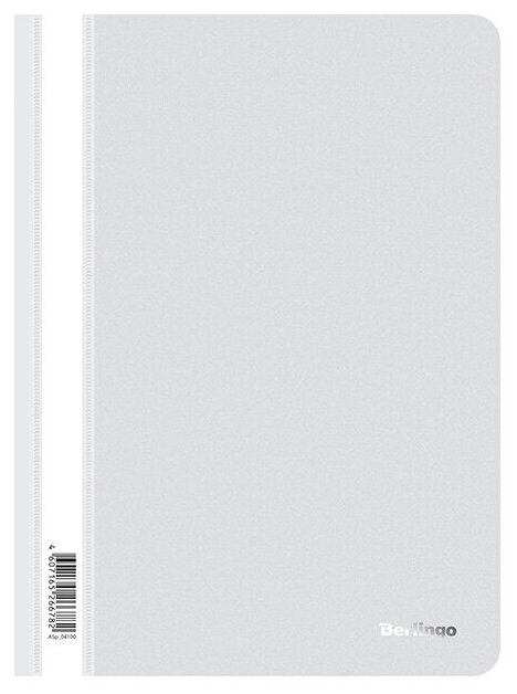 Berlingo Папка-скоросшиватель с прозрачным верхом А4, пластик 180 мкм, белый