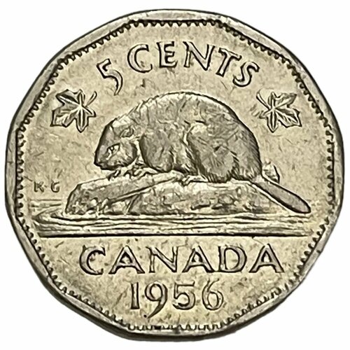 канада 5 центов 2011 г Канада 5 центов 1956 г.