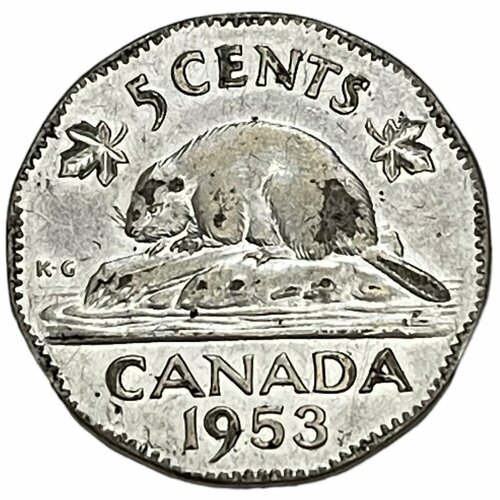 канада 25 центов 1990 г лот 2 Канада 5 центов 1953 г. (Лот №2)