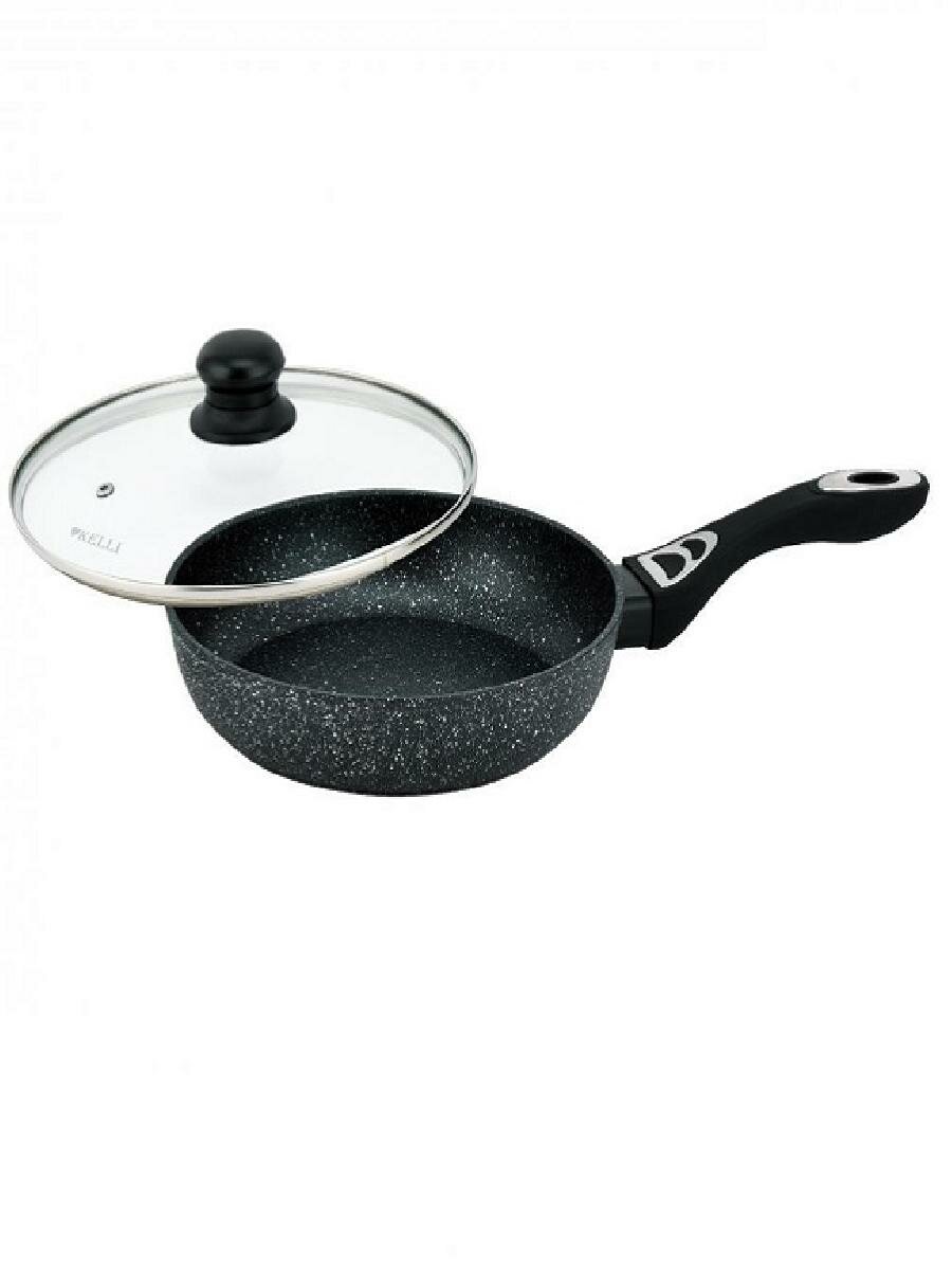 фото Сковорода с антипригарным мраморным покрытием Kelli, 24см. KL-4009-24