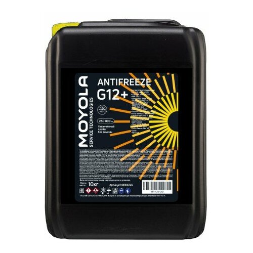 Moyola антифриз g-12 желтый 10кг ma10g12g 1382₽