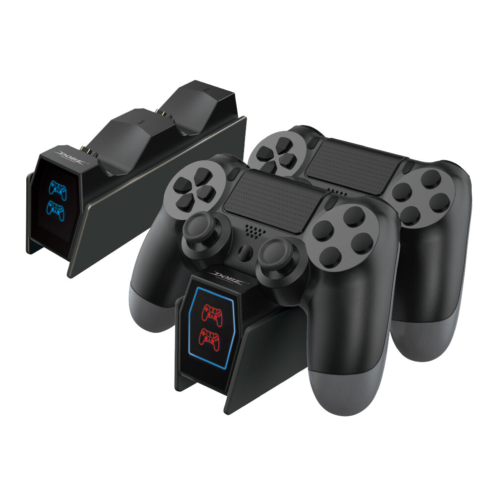 Зарядная станция DOBE для 2-х контроллеров PS4 / PS4 Slim / PS4 PRO с индикаторами, черный