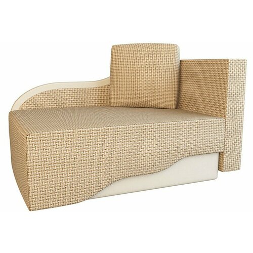 Диван-кушетка Малютка правый беж рогожка 70см