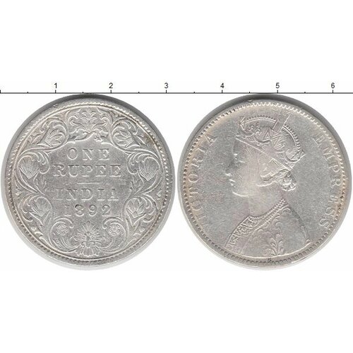 Клуб Нумизмат Монета рупия Индии 1892 года Серебро Виктория