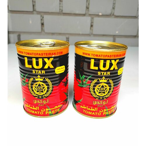 Lux Star, 2 банки*400гр, томатная паста, Иран высший сорт, 800 гр