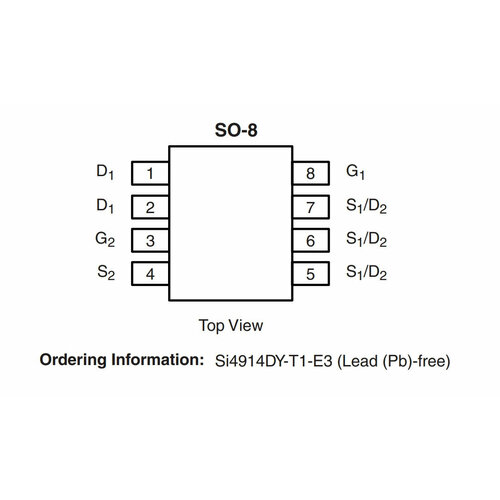 Микросхема Si4914DY N-Channel MOSFET 30V