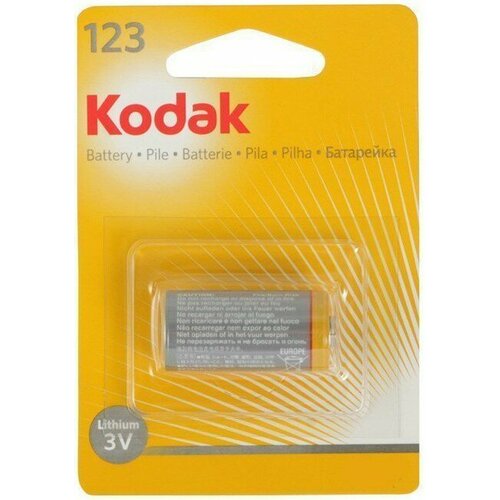 Батарейка Kodak (CR123, 1 шт) (CR123(A)) батарейка литиевая tekcell sb c02 3 6в