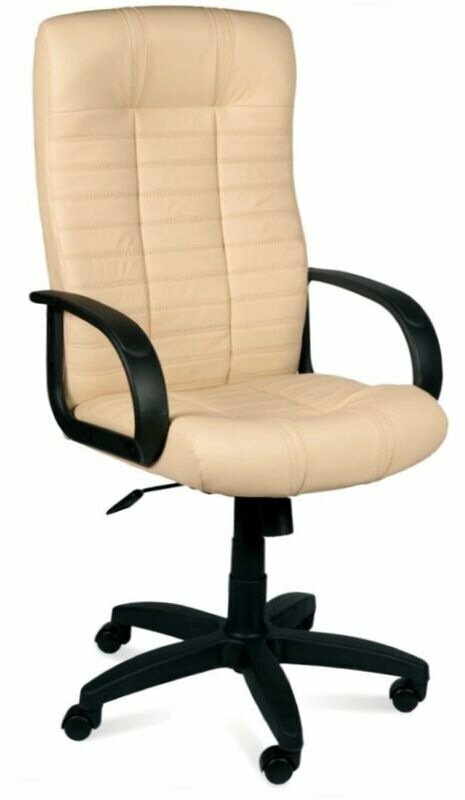 Компьютерное кресло Евростиль Атлант ультра офисное, обивка: искусственная кожа, цвет: бежевый