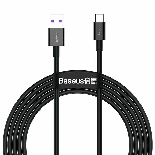 Кабель для передачи данных / быстрой зарядки / Baseus Superior Series Fast Charging Data Cable USB to Type-C 66W 2m Black CATYS-A01