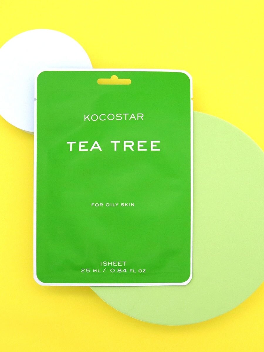 Маска для проблемной кожи против высыпаний с Чайным деревом Tea Tree mask Kocostar FIRSTMARKET CO., LTD - фото №3
