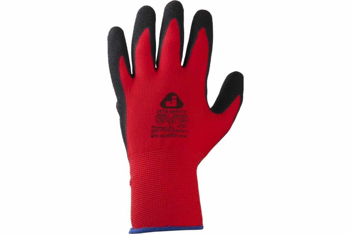 Jeta Safety Перчатки с рельефным пенонитриловым покрытием, р. 9/L, JN051-L