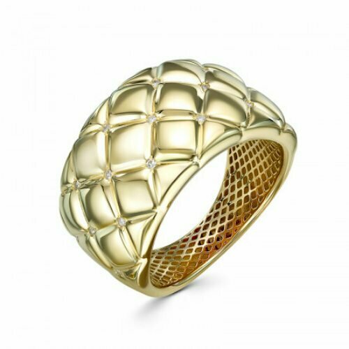 Кольцо Del'ta, желтое золото, 585 проба, бриллиант, размер 20
