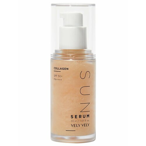 Солнцезащитная сыворотка с инкапсулированным коллагеном Vely Vely SPF50 Collagen Sun Serum 30 мл