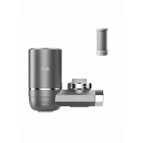 Фильтр-насадка на кран Xiaomi Xiaozhi Water Purifier With Intelligent Digital Display Titanium Ash (LJ06) ( 1 картридж в комплекте)