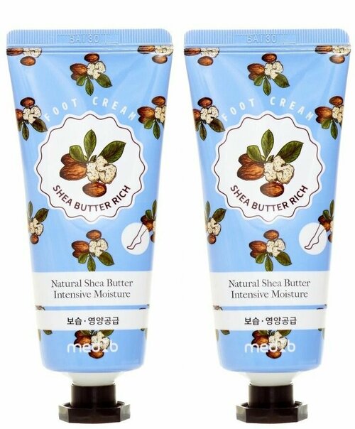 MedB Увлажняющий крем для ног с маслом ши Shea Butter Rich Foot Cream, 70 мл, 2 шт