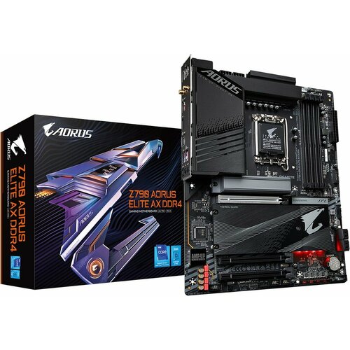 Материнская плата Gigabyte Z790 AORUS ELITE AX DDR4, Socket 1700, Intel®Z790, 4xDDR4-3200, HDMI, 3xPCI-Ex16, 4xSATA3(RAID 0/1/5/10), 4xM.2