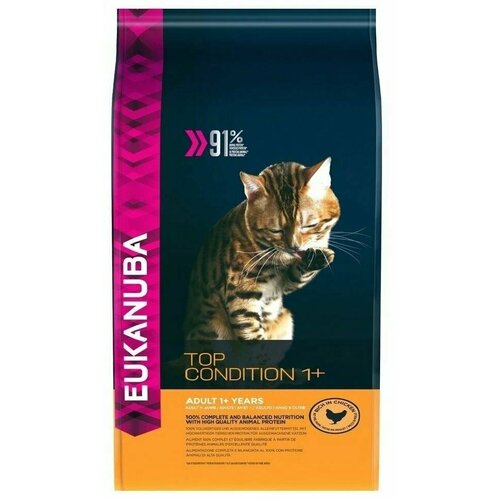 EUKANUBA ADULT TOP CONDITION 400 гр сухой корм для взрослых кошек с домашней птицей 5шт