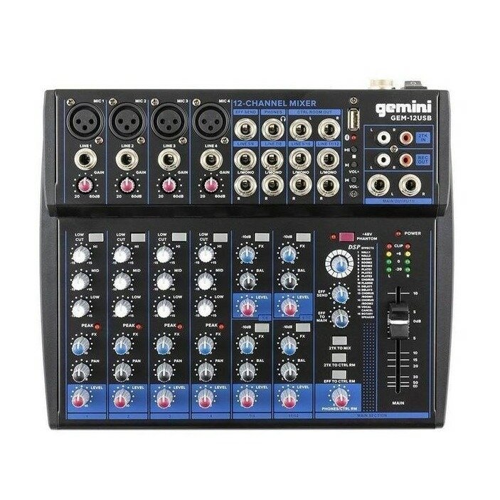 Аналоговый микшер Gemini GEM-12USB — фото 1