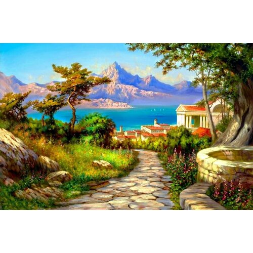 Алмазная мозаика на подрамнике ( 30 х 40см ) 