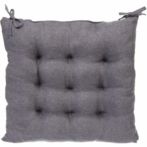 Подушка на стул с завязками 35х35 см серый PRIMO 837₽