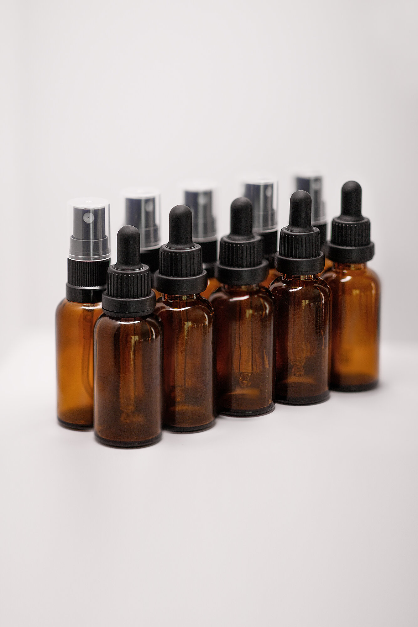 Флаконы стеклянные 30 мл распылитель, пипетка — фото 1