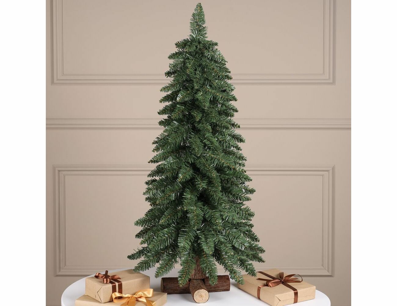 Искусственная елка Альпина Wood 90 см, ПВХ, с деревянной подставкой, Winter Deco 2000149