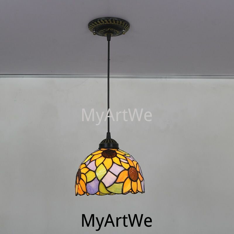 Люстра потолочная MyArtWe M88W Витражи от Тиффани 20 CM