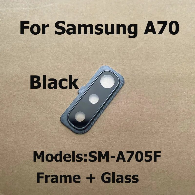 Новая задняя камера стеклянная крышка объектива Рамка для Samsung Galaxy A70 SM-A705F Замена, A70 Black 1PCS