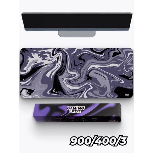 Gaming Loot большой серый игровой коврик для мышки XXL 900 400
