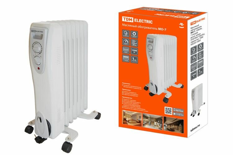 Обогреватель масляный МО-7 1500 Вт 7 секций регул. мощн. (550/950/1500 Вт) термостат TDM