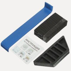 Изображение товара Набор инструментов для укладки ламината и паркетной доски РемоКолор 42-5-400, 32 предмета: тяга, блок и распорки