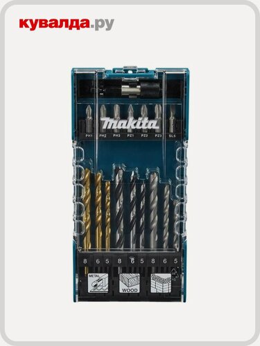 Изображение товара Набор сверл и бит MAKITA D-74887 17 шт. (биты 25 мм 7 шт.)