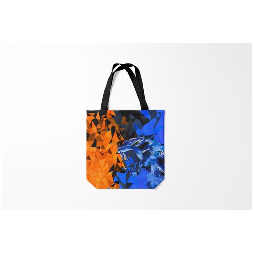 фото Сумка-шоппер / 40х40 см / звери / крупные кошки тигр burnettie