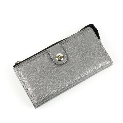 Кошелек кроко женский из натуральной кожи, маленький бумажник для денег, на каждый день серый Пр970-230