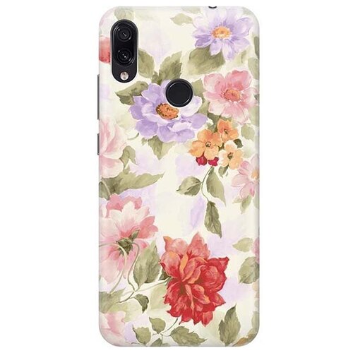 фото Ультратонкий силиконовый чехол-накладка для xiaomi redmi note 7 / note 7 pro с принтом "нежные цветы" gosso