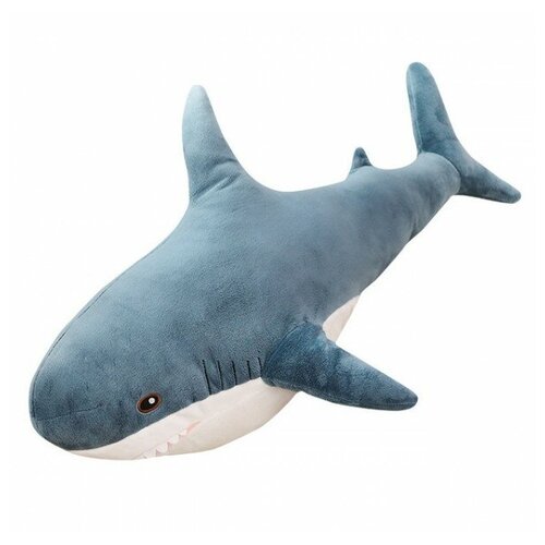 Купить Мягкая игрушка Блохей Акула 100 см синяя