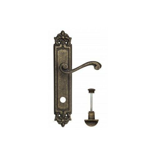Дверная ручка Venezia VIVALDI WC-2 на планке PL96 античная бронза дверная ручка venezia vivaldi wc 2 на планке pl96 полированная латунь