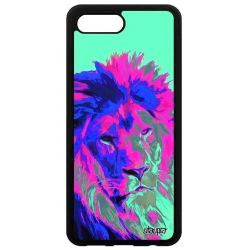 фото Модный чехол на смартфон // honor 10 // "лев" зверь самец, utaupia, светло-зеленый