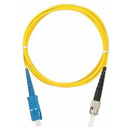 Патч-корд оптический (optic patch cord) ST/UPC-SC/UPC SM 9/125 одномодовый (singlemode, sm) 5 метров