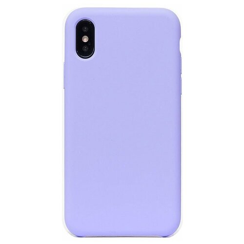 фото Чехол silicone case для apple iphone x/xs без логотипа светло-фиолетовый oem