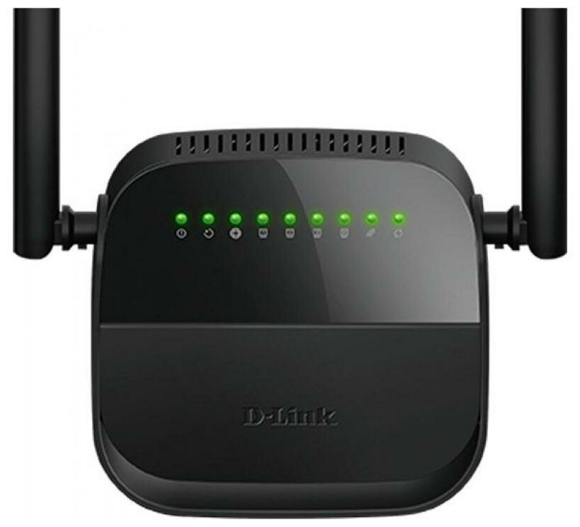 Роутер беспроводной D-Link DSL-2750U DSL-2750UR1A ADSL черный - фотография № 3