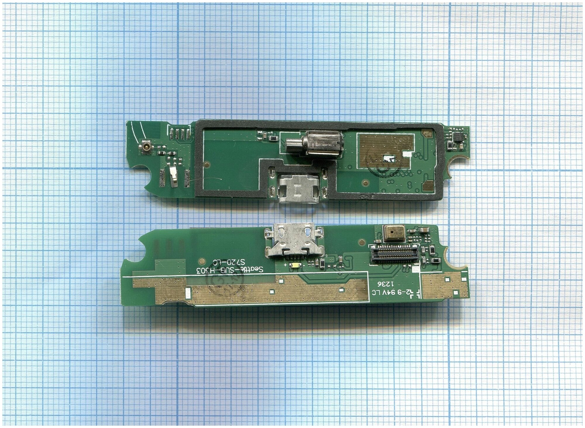 Разъем Micro USB для Lenovo S720 (плата с системным разъемом микрофоном и вибро)